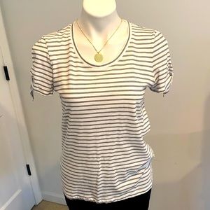 Cute striped Tee- JCrew S- Creative sleeves